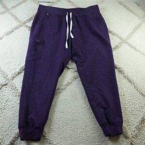Figs High Waisted Zamola Jogger Scrub Pants Womens 2XL purple Nurse Medical Wear
